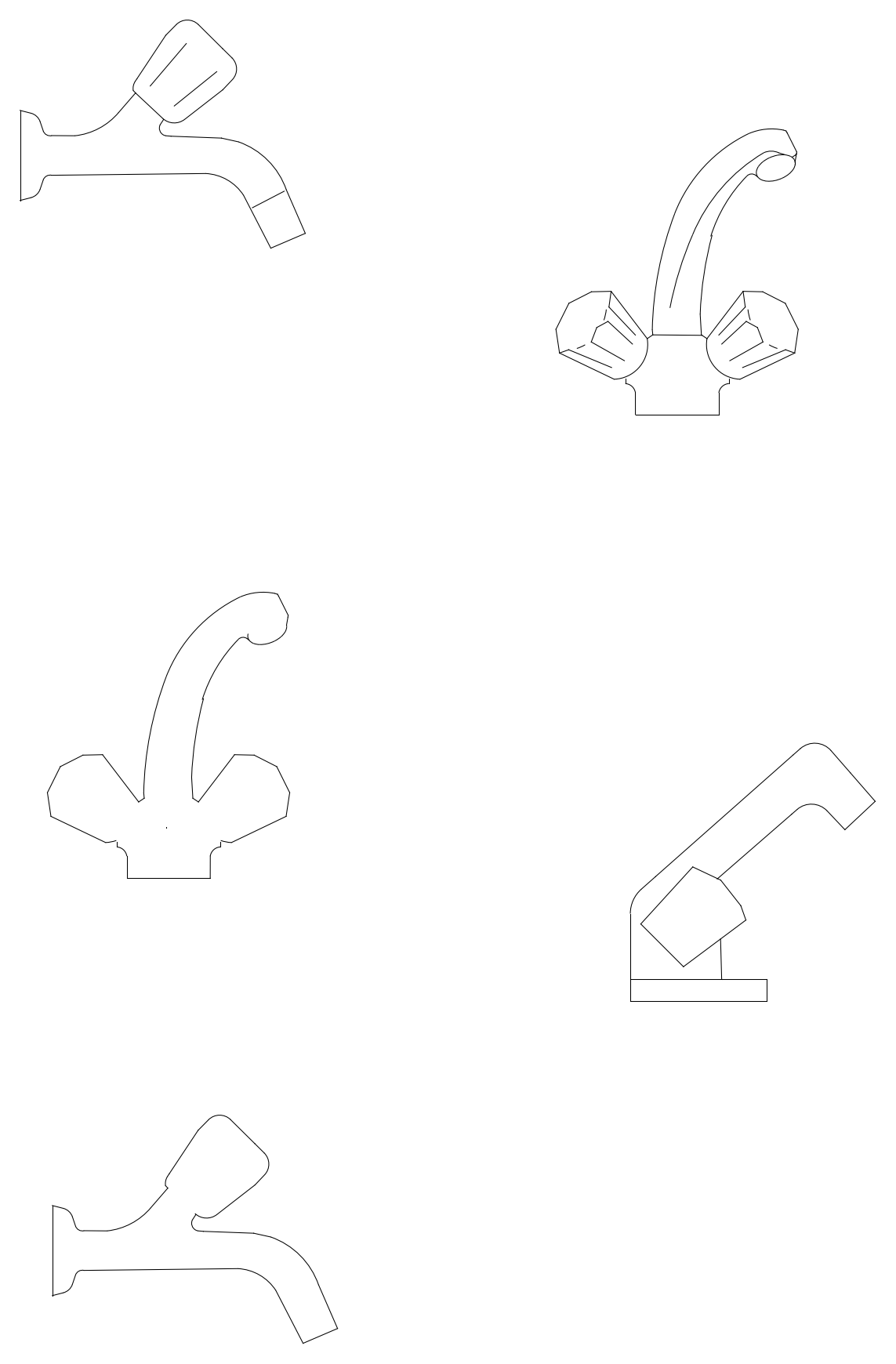 Kitchen Taps – free CAD block preview