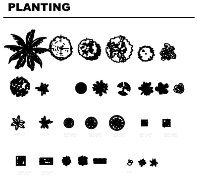 Planting Plan Symbols CAD block preview