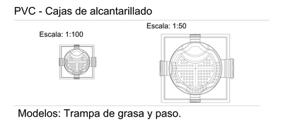 PVC Cajas de Alcantarillado CAD block preview