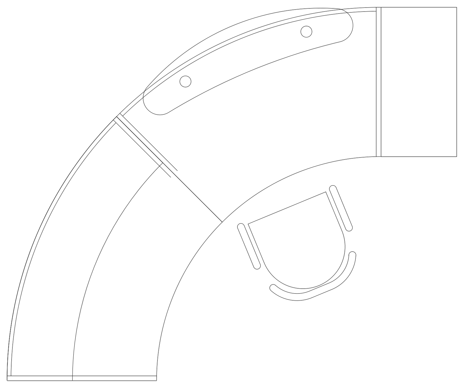 Reception Desk Plan 01 – free CAD block preview