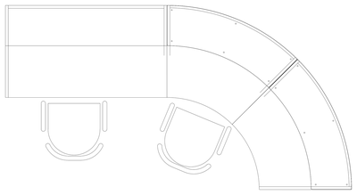 Reception Desk Plan 05 CAD block preview