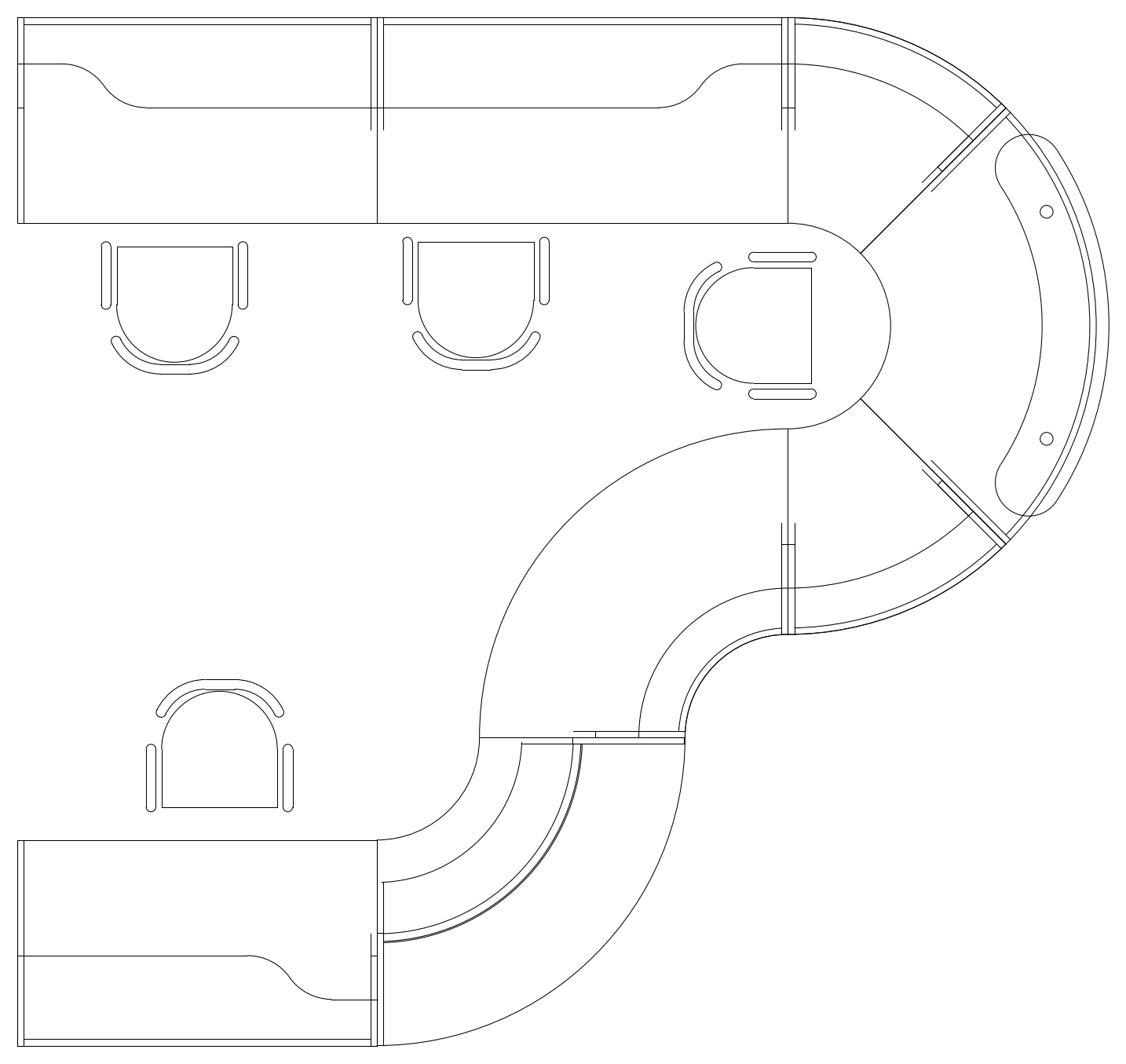 Reception Desk Plan 07 – free CAD block preview