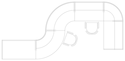 Reception Desk Plan 14 CAD block preview