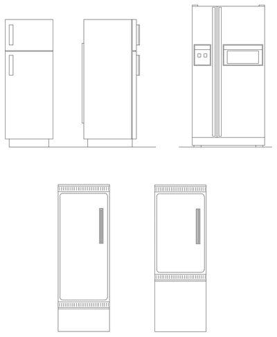 Refrigerators CAD block preview