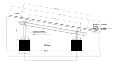 Solar Panel Tilt Frame CAD block preview