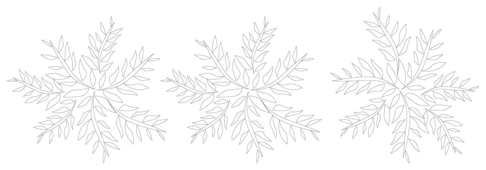 Three Trees Plan View – free CAD block preview