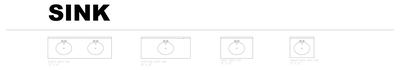 Vanity Sinks in Plan View CAD block preview
