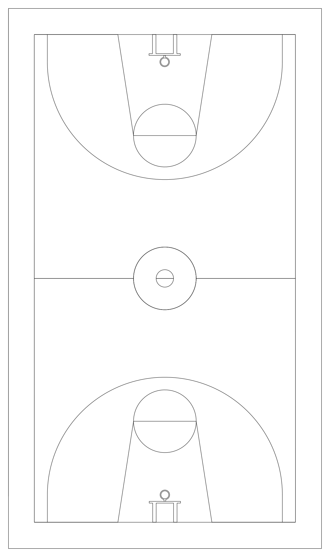Basketball Court - Plan – free CAD block preview