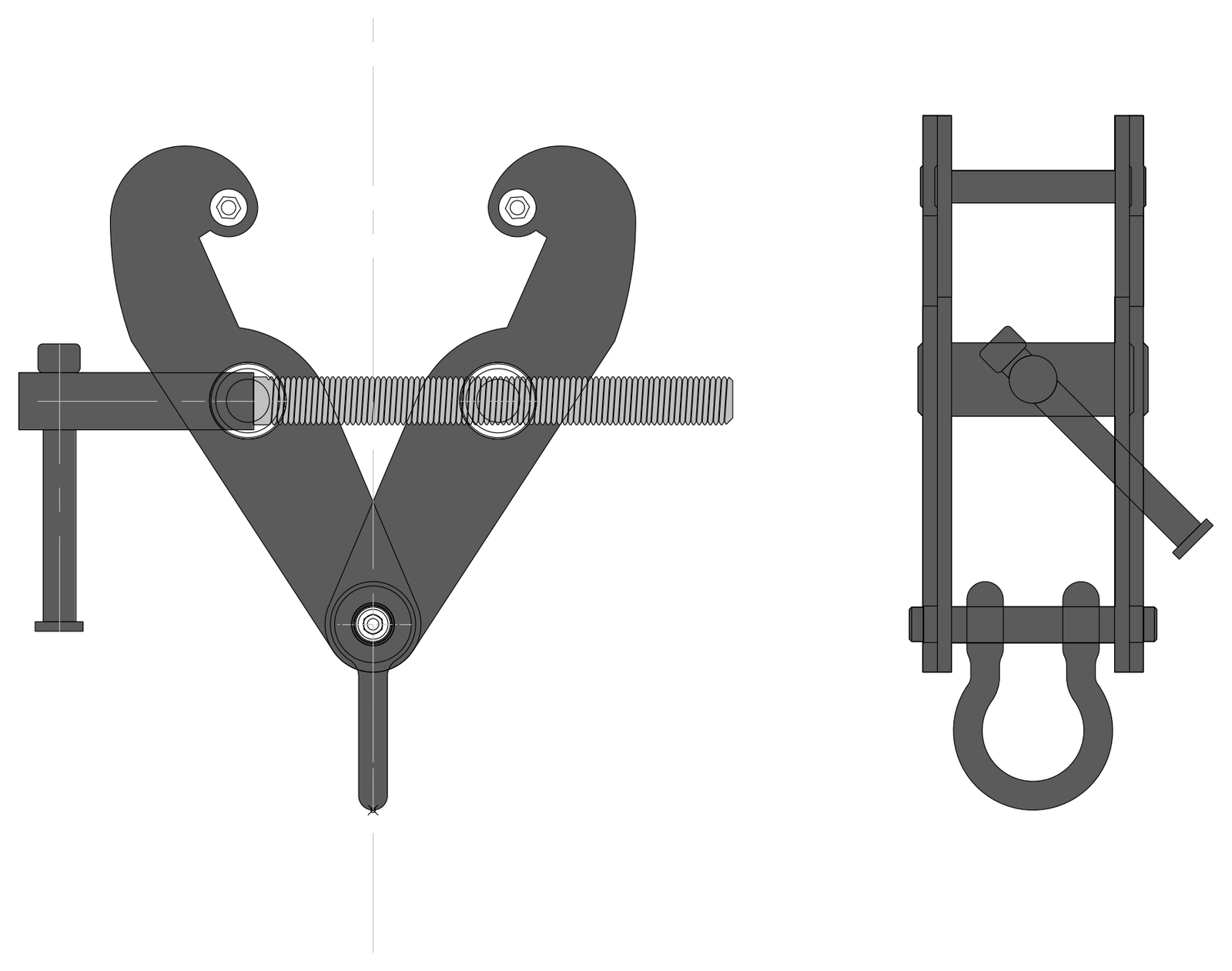 Beam Clamp – free CAD block preview