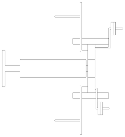 Chest Press Machine - Plan View CAD block preview