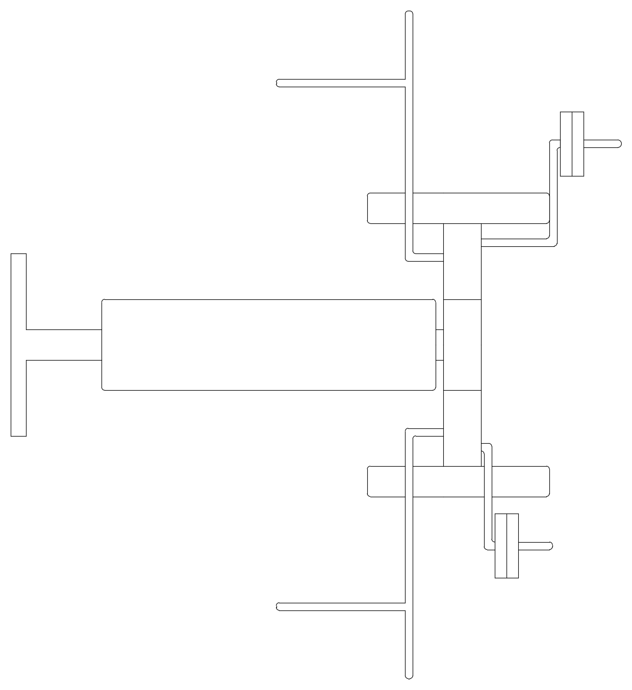 Chest Press Machine - Plan View – free CAD block preview