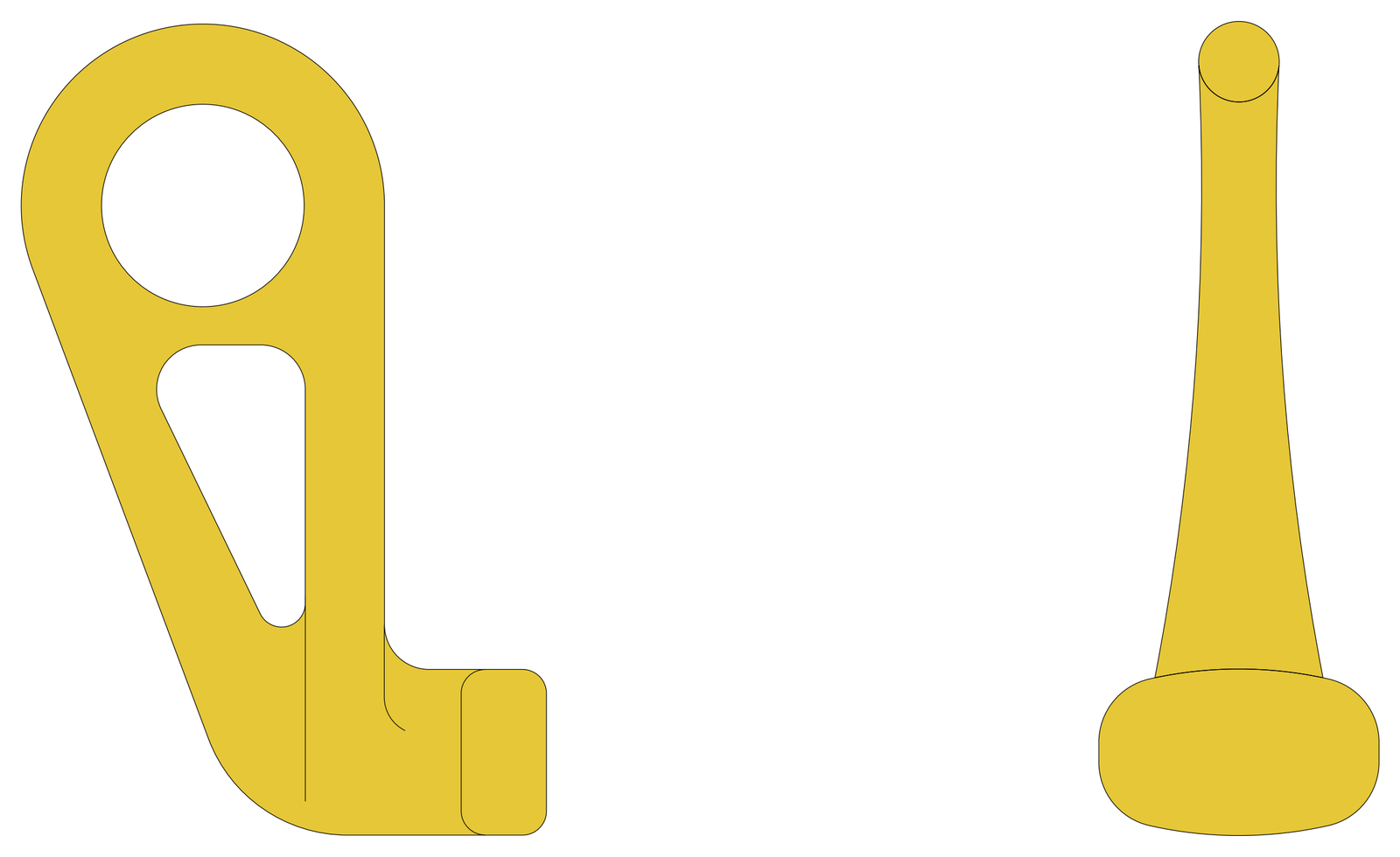 Container Lifting Lug – free CAD block preview