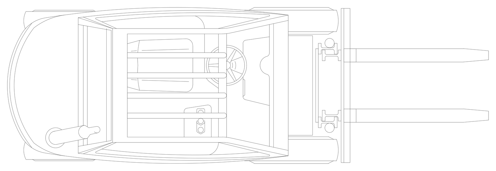 Forklift 5K - Plan View – free CAD block preview