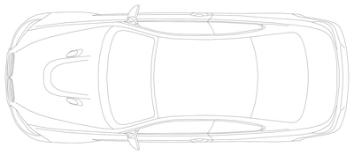 Four Door Sedan - Plan View CAD block preview