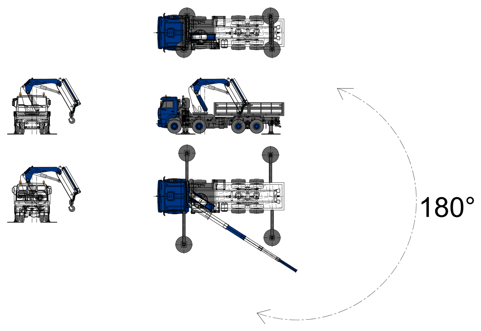 HIAB Crane Truck – free CAD block preview