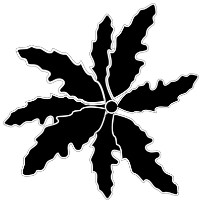 Palm Leaf Plant Plan View CAD block preview