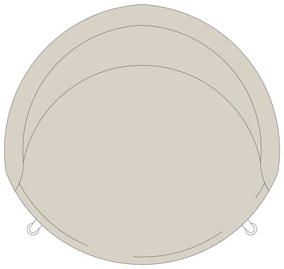 Round Tub Armchair - Plan View CAD block preview