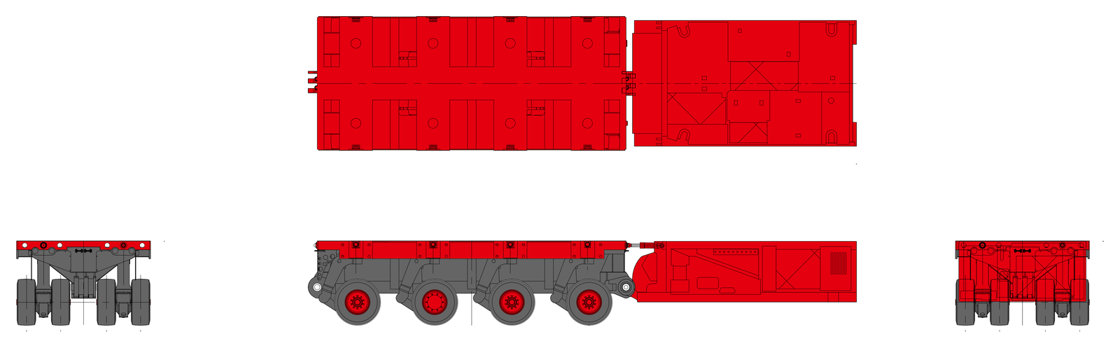 Scheuerle SPMT Modular Transporter – free CAD block preview