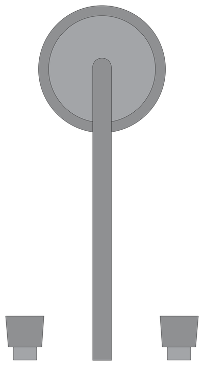 Shower Rose and Taps - Plan View CAD block preview