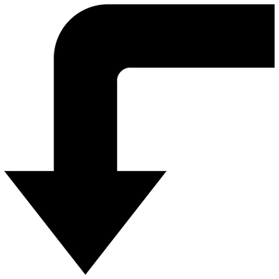 Solid Right-Angle Turn Arrow CAD block preview