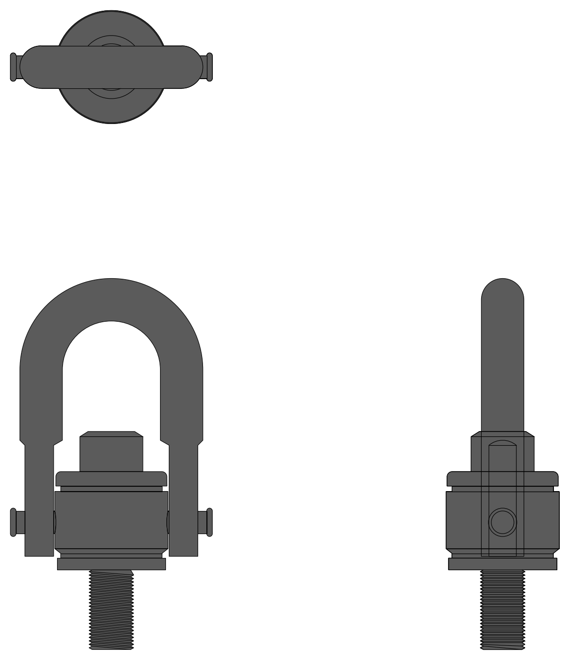 Swivel Eye Bolt Hoist Ring – free CAD block preview