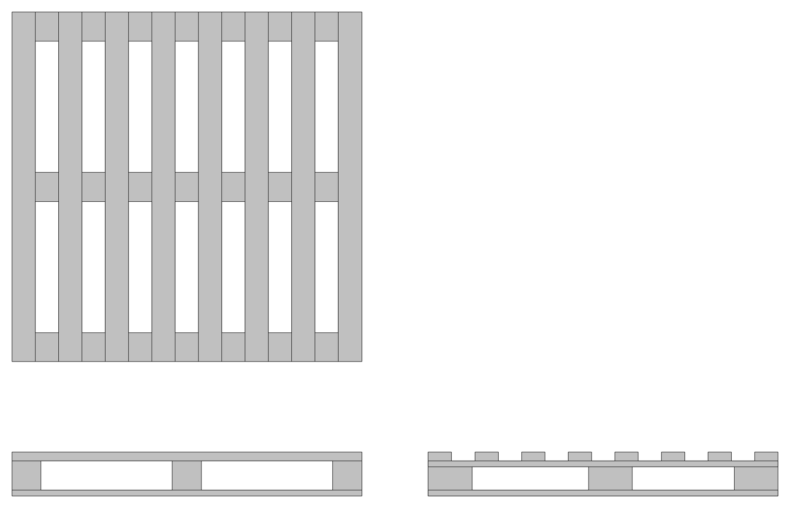 Timber Shipping Pallet – free CAD block preview