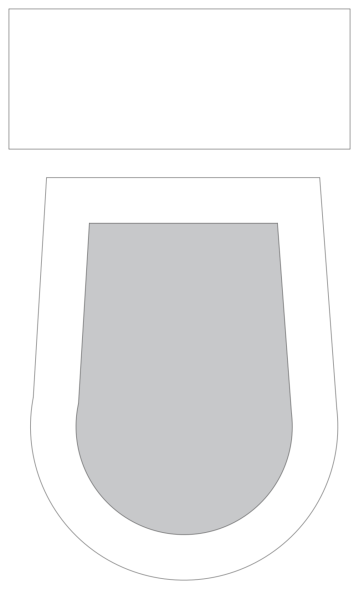 Toilet with Cistern - Plan View – free CAD block preview