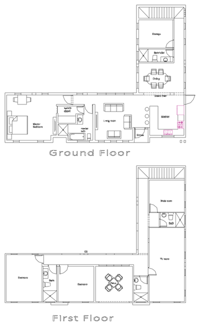 Two Storey Florida Home CAD block preview