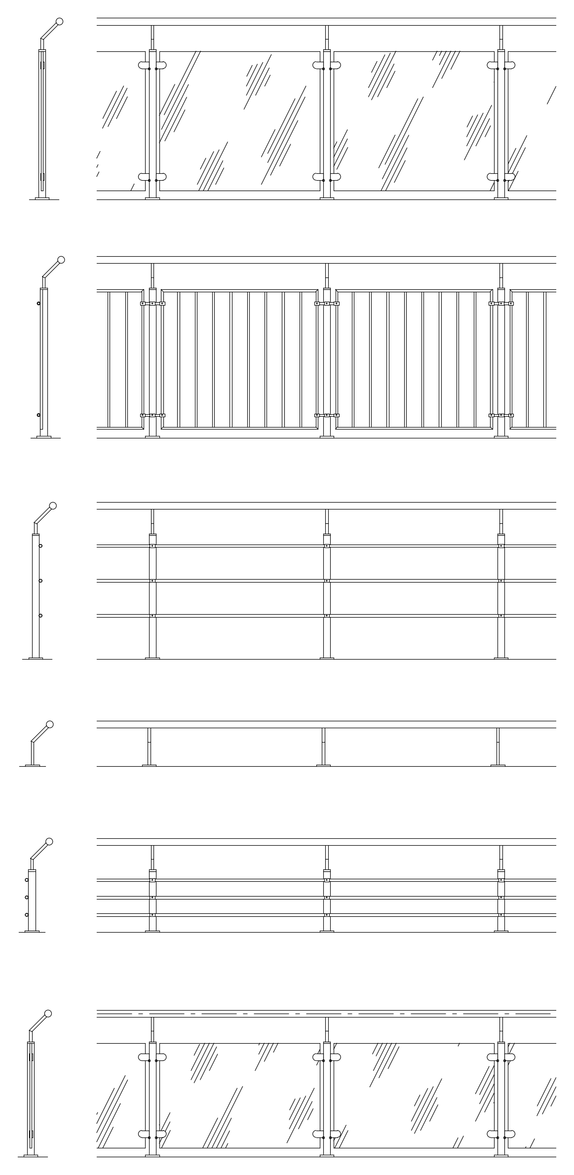 Balustrades, Railings and Handrails - Elevations – free CAD block preview