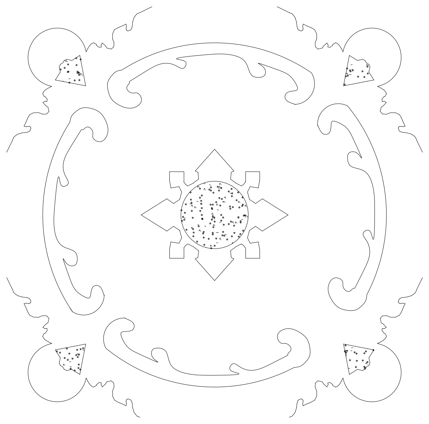 Decorative Floor Medallion Pattern – free CAD block preview