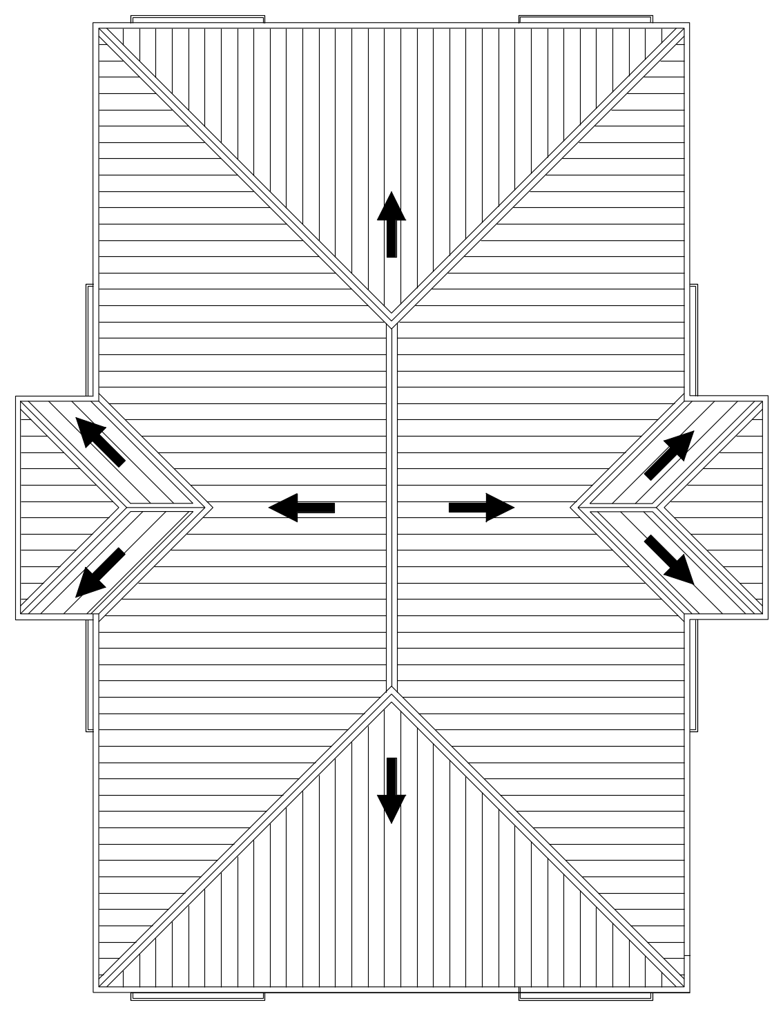 Domestic House Roof Plan – free CAD block preview