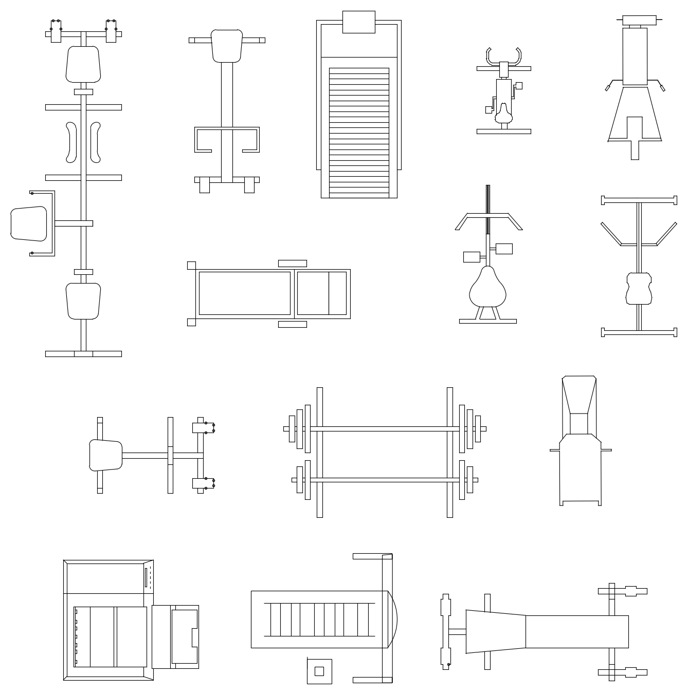 Gym Equipment Set - Plan Views – free CAD block preview