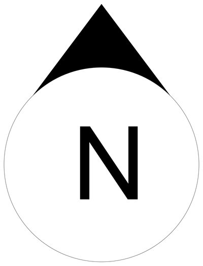 North Point - Teardrop with N CAD block preview